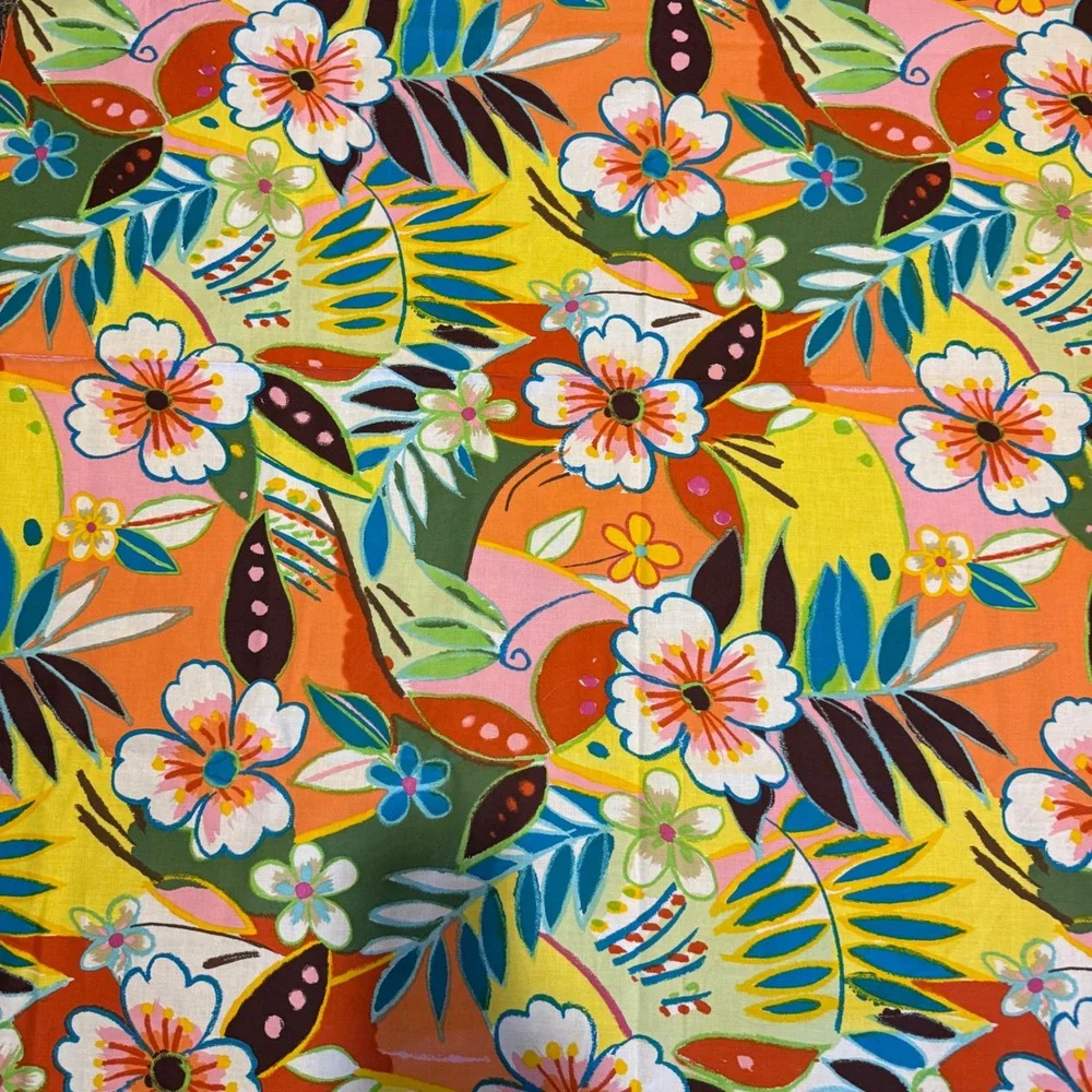 Alexander Henry Fabric Tropical Floral Flor de Color 2008 Cotton 40x42